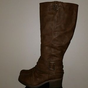 Brown Riding Boots- Wide Calf